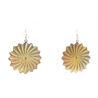 GOLD STAR Earring Classy Bali Drop Long Dangling Hoop Hook LIGHTWEIGHT Dual Tone